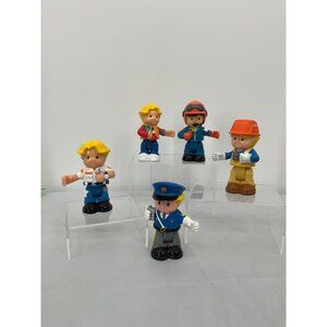 Fisher Price Little People Bendable Eddie Lot Police Paramedic Construction Pilo